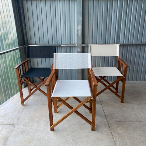 Ghế Đạo Diễn - Director Chair Vải Textilen Trắng