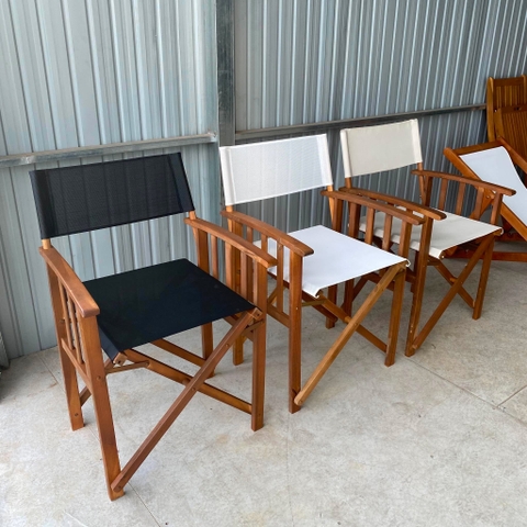Ghế Đạo Diễn - Director Chair Vải Textilen Trắng