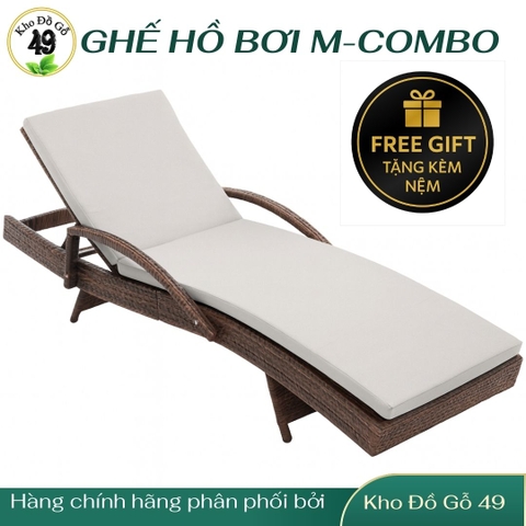 Ghế Hồ Bơi Giả Mây MCOMBO - Nệm XÁM NHẠT
