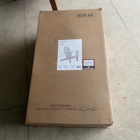 Ghế Adirondack - Silla gỗ tràm sơn đỏ - ghế gỗ thư giãn sân vườn, ban công, hồ bơi
