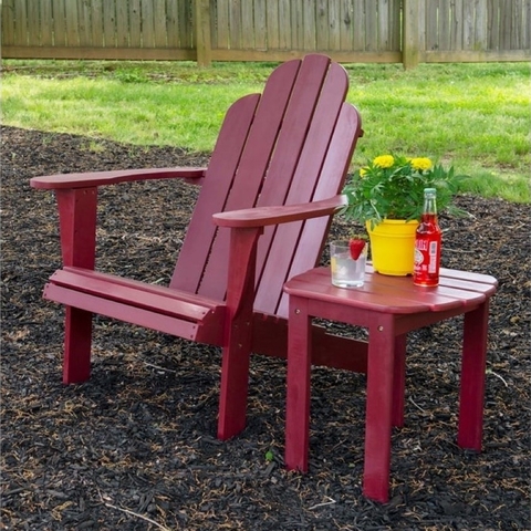 Ghế Adirondack - Silla gỗ tràm sơn đỏ - ghế gỗ thư giãn sân vườn, ban công, hồ bơi