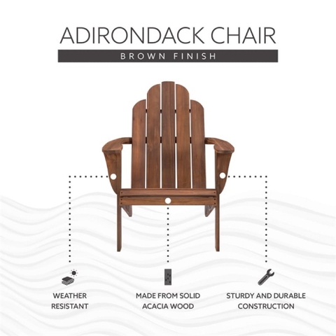 Ghế Adirondack - Silla gỗ tràm tự nhiên - ghế gỗ thư giãn sân vườn, ban công, hồ bơi