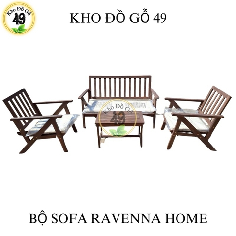 Bộ Sofa Ravenna Nâu/[BỘ BÀN GHẾ NGOÀI TRỜI GỖ TỰ NHIÊN – PHÂN PHỐI CHÍNH HÃNG BỞI KHO ĐỒ GỖ 49]