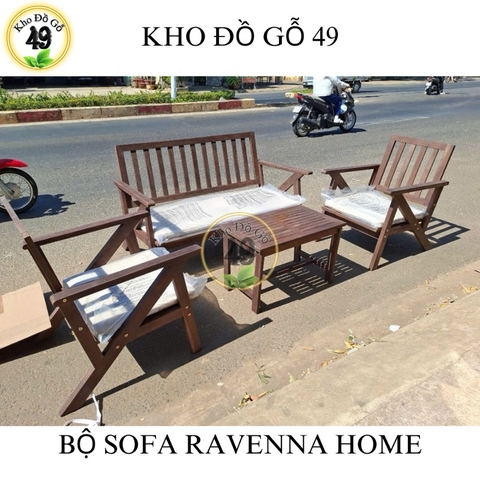 Bộ Sofa Ravenna Nâu/[BỘ BÀN GHẾ NGOÀI TRỜI GỖ TỰ NHIÊN – PHÂN PHỐI CHÍNH HÃNG BỞI KHO ĐỒ GỖ 49]