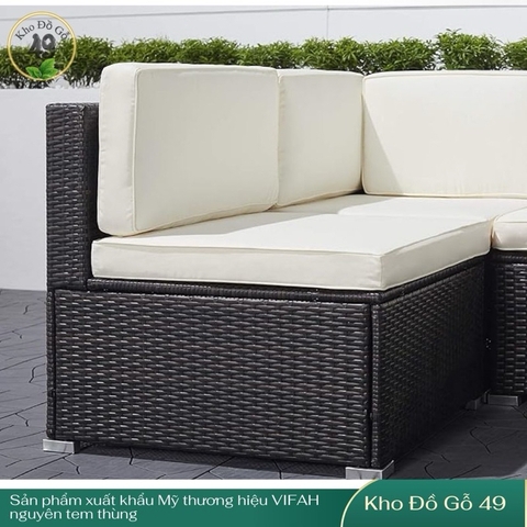 Bộ Sofa Venice Ngoài Trời 7 Món Cao Cấp | Đệm Oeko-Tex | Chống Nước UV | Ghế Sân Vườn Villa Cafe Resort