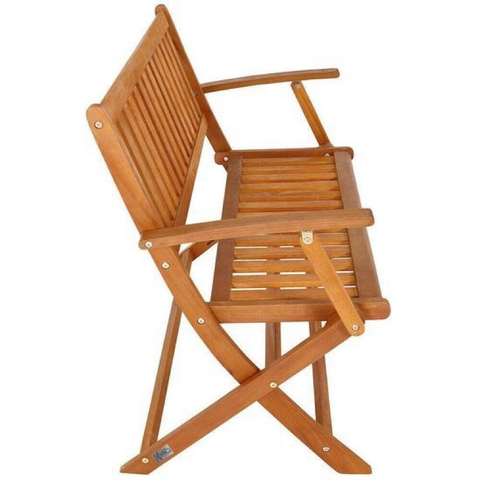 Ghế băng sân vườn xếp gọn- Garden bench xuất Âu gỗ bạch đàn