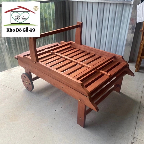 Ghế hồ bơi Malibu VIFAH ghế tắm nắng, giường tắm nắng sân vườn/hồ bơi/bãi biển xuất Âu gỗ bạch đàn
