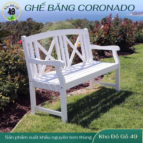 Ghế băng gỗ ngoài trời Vifah Coronado 2 chỗ