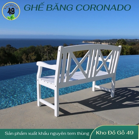 Ghế băng gỗ ngoài trời Vifah Coronado 2 chỗ