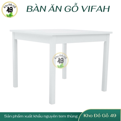 Bàn Ghế Ăn Gỗ Tràm Sơn Trắng – Thương Hiệu VIFAH