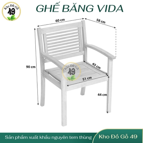 Bàn Ghế Ăn Gỗ Tràm Sơn Trắng – Thương Hiệu VIFAH