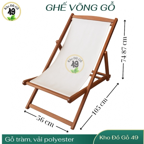 Ghế võng gỗ– Ghế tắm nắng – Ghế sân vườn gỗ tràm tự nhiên