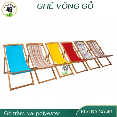 Ghế võng gỗ– Ghế tắm nắng – Ghế sân vườn gỗ tràm tự nhiên