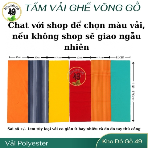 Tấm vải thay thế ghế võng | Vải ghế tắm nắng bãi biển | Vải Polyester ngoài trời bền màu – Không kèm khung gỗ