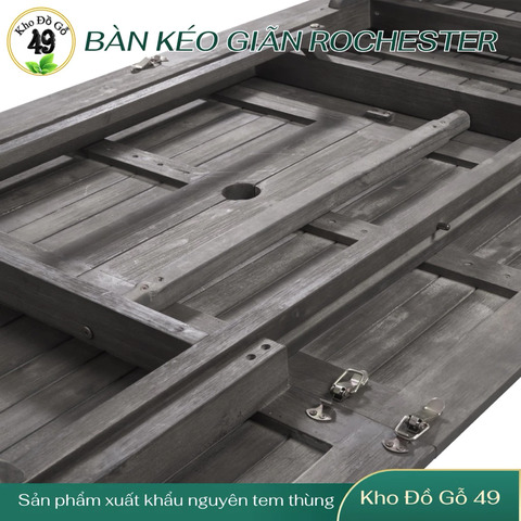 Bàn Ăn Rochester Gỗ Ngoài Trời V1294 Kéo Giãn Thông Minh – Gỗ Tràm FSC Chống Nước – Chính Hãng Kho Đồ Gỗ 49