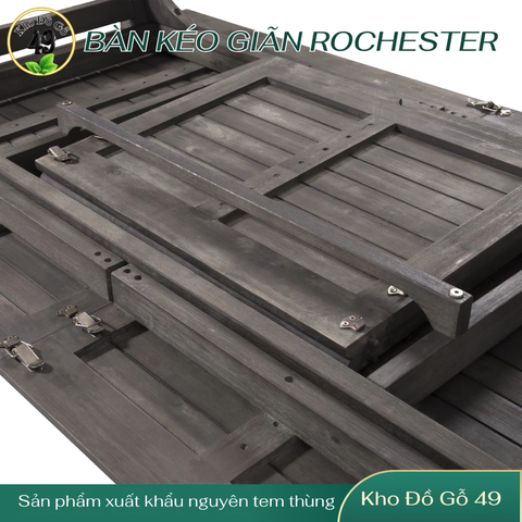 Bàn Ăn Rochester Gỗ Ngoài Trời V1294 Kéo Giãn Thông Minh – Gỗ Tràm FSC Chống Nước – Chính Hãng Kho Đồ Gỗ 49