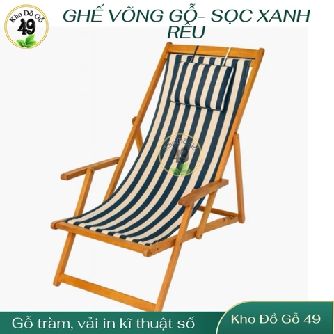Ghế Võng Thư Giãn Sân Vườn Gỗ Acacia – Gấp Gọn, Tiện Lợi, Đa Màu Sắc
