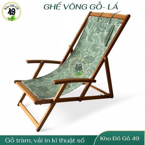 Ghế Võng Thư Giãn Sân Vườn Gỗ Acacia – Gấp Gọn, Tiện Lợi, Đa Màu Sắc
