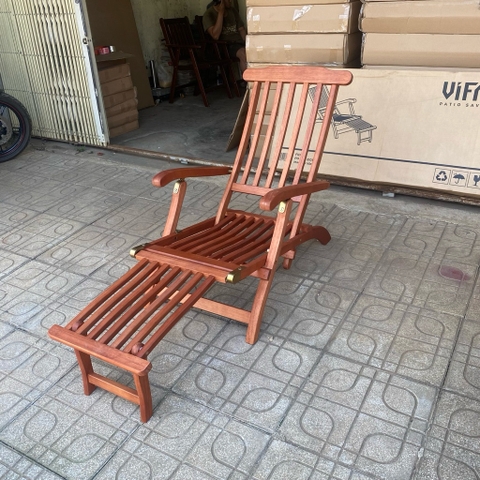 Ghế deck V156 thư giãn tắm nắng Gỗ Bạch Đàn Ngoài Trời Cao Cấp – Chuẩn Xuất Khẩu | Bền Đẹp – Chịu Lực Tốt – Chống Nước