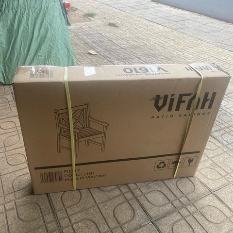 Ghế Ăn Martha V1301, Ghế Gỗ Tràm cào cước Wash Xám– Thương Hiệu VIFAH 🌟