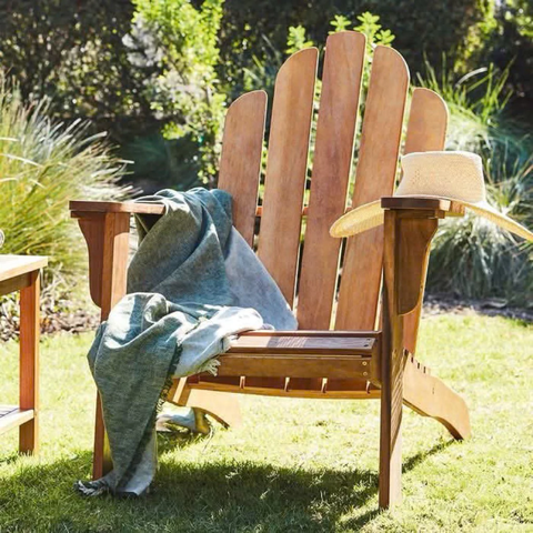 GHẾ ADIRONDACK MIMOSA GỖ EUCALYPTUS NGOÀI TRỜI – THƯ GIÃN SANG TRỌNG CHO SÂN VƯỜN, HỒ BƠI, BAN CÔNG