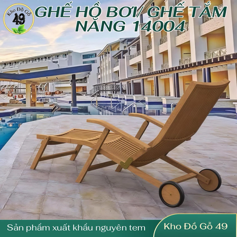 GHẾ HỒ BƠI STOCKHOLM 14004, GHẾ BÃI BIỂN GỖ TRÀM FSC – BỀN ĐẸP CHO RESORT & KHÁCH SẠN CAO CẤP