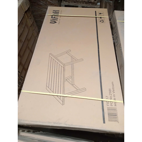 Bàn Ăn Miami Gỗ Tràm FSC V1821 Ngoài Trời – Chân Chữ A Có Thanh Giằng