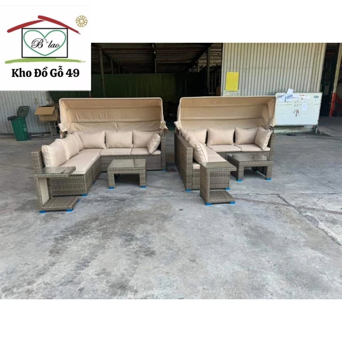 Ghế sofa ngoài trời hàng xuất châu âu - Patio sofa Giá web ~ 1500$/set
