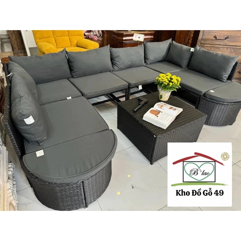 Sofa ngoài trời hàng xuất châu âu - Patio sofa giá web 1500€