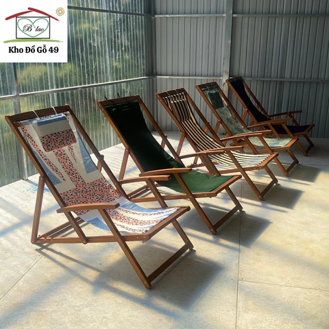 Ghế Võng Thư Giãn Sân Vườn Gỗ Acacia – Gấp Gọn, Tiện Lợi, Đa Màu Sắc