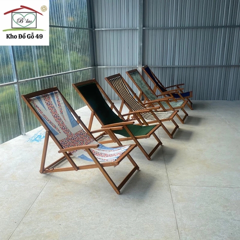 Ghế Võng Thư Giãn Sân Vườn Gỗ Acacia – Gấp Gọn, Tiện Lợi, Đa Màu Sắc