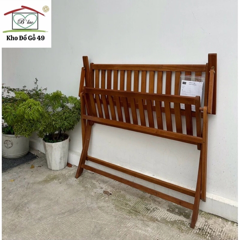 Ghế băng sân vườn xếp gọn- Garden bench xuất Âu gỗ bạch đàn