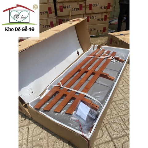 [Ghế Daybed Gỗ Tự Nhiên Ngoài Trời – Điều Chỉnh Tay Tựa – Có Đệm – Phân Phối Chính Hãng bởi Kho Đồ Gỗ 49]