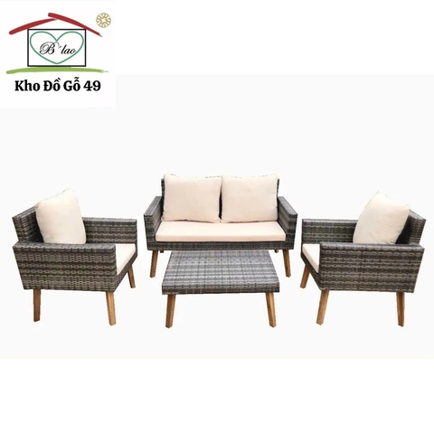 Bộ sofa ngoài trời 4 món hàng xuất châu âu - Patio sofa
