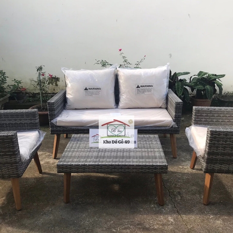Bộ sofa ngoài trời 4 món hàng xuất châu âu - Patio sofa