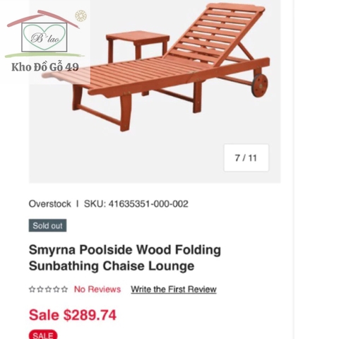 Ghế hồ bơi Malibu VIFAH ghế tắm nắng, giường tắm nắng sân vườn/hồ bơi/bãi biển xuất Âu gỗ bạch đàn