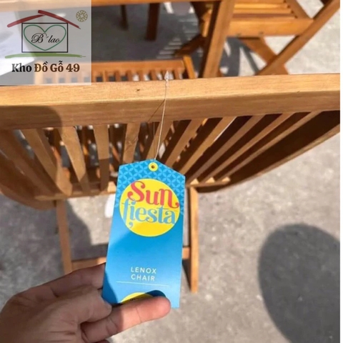 Bộ bàn ghế sân vườn hình bát giác Sun Fiesta xuất Âu độc đáo gỗ tràm