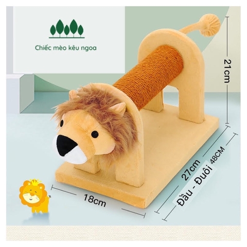Đồ chơi cào móng dây thừng cho mèo hình thú dễ thương ĐUÔI LÒ XO VÀ BANH LỤC LẠC - Chiếc Mèo Kêu Ngoa