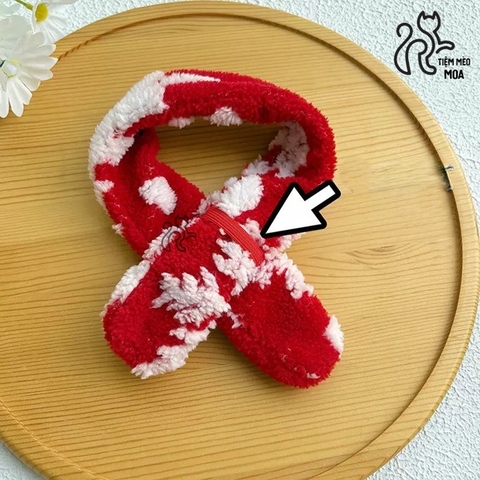 [NOEL 3] Khăn/ yếm nhung cho thú cưng - Phụ kiện theo mùa cho thú cưng - Tiệm Mèo Moa