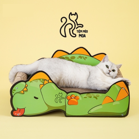 [TỰ LẮP] Cào móng giường nằm bé Khủng Long - Tiệm Mèo Moa