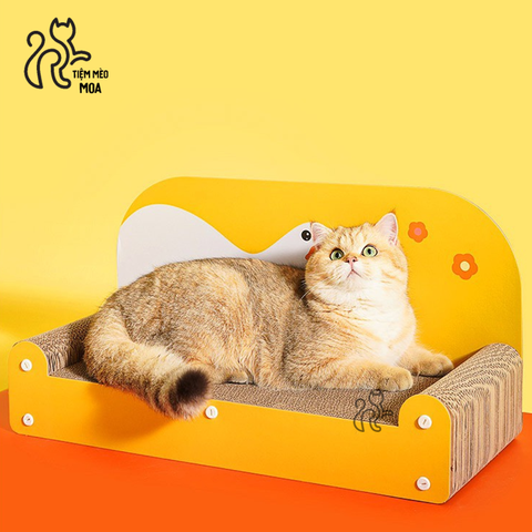 Sofa cào móng VỊT VÀNG cho mèo - Giường nằm cào móng/ Đồ chơi cho mèo - Tiệm Mèo Moa