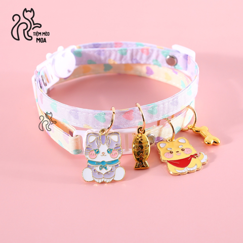 Vòng cổ 2 tag dễ thương cho mèo - Tiệm Mèo Moa
