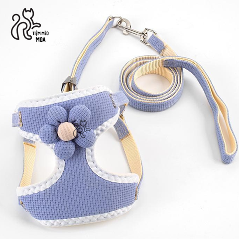 Yếm hoa dễ thương dắt thú cưng đi dạo/ Yếm dắt - Tiệm Mèo Moa