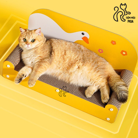 Sofa cào móng VỊT VÀNG cho mèo - Giường nằm cào móng/ Đồ chơi cho mèo - Tiệm Mèo Moa