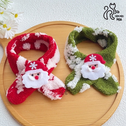 [NOEL 3] Khăn/ yếm nhung cho thú cưng - Phụ kiện theo mùa cho thú cưng - Tiệm Mèo Moa