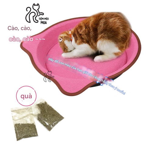 Tổ nhung ổ nằm - Đồ chơi cào móng cho mèo - Tiệm Mèo Moa