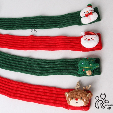 Khăn quàng cổ noel - Phụ kiện giữ ấm cho thú cưng - Tiệm Mèo Moa