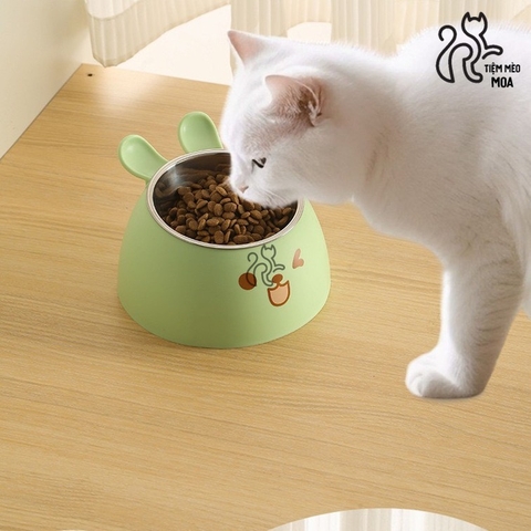 Chén ăn inox thỏ dễ thương cho thú cưng - Tiệm Mèo Moa