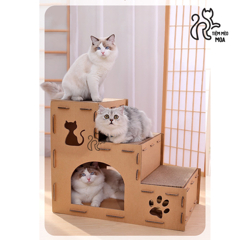 Cào móng bậc thang cho mèo - Đồ chơi cào móng cho mèo - Tiêm Mèo Moa