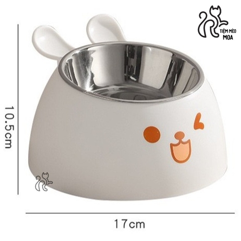 Chén ăn inox thỏ dễ thương cho thú cưng - Tiệm Mèo Moa